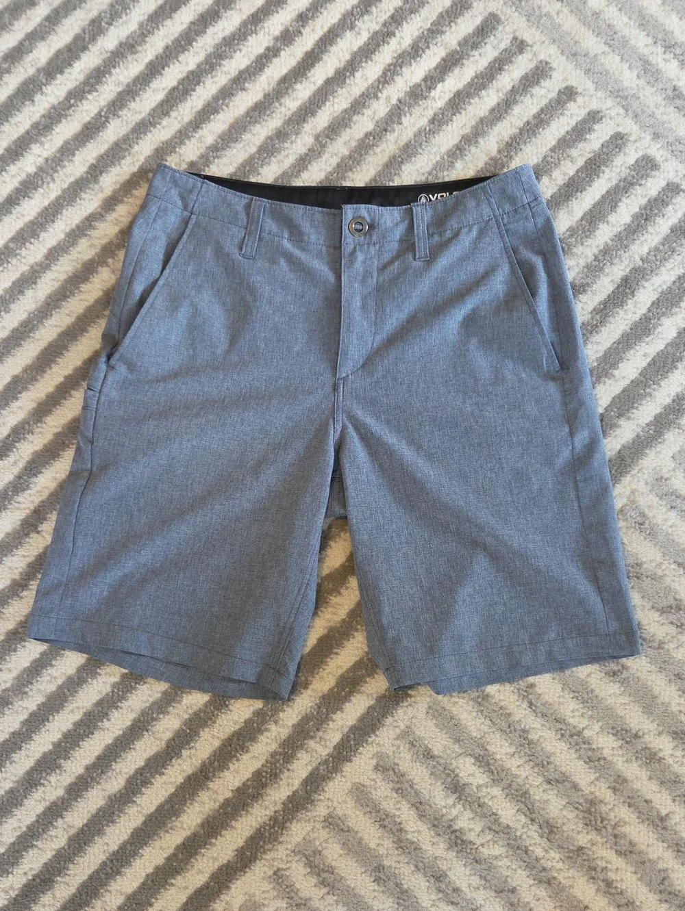 Volcom Men's Slate Blue Chino-Style Shorts